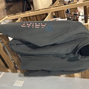 Ariat Charcoal Jacket with Blue Emblem